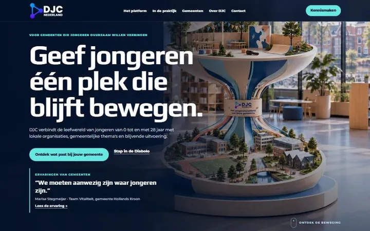 Homepage van DJC Nederland